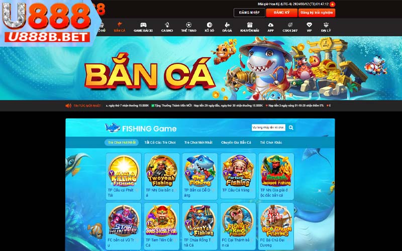 Bắn Cá U888 Cổng game đổi thưởng trực tuyến siêu uy tín